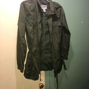 Olive green spring jacket